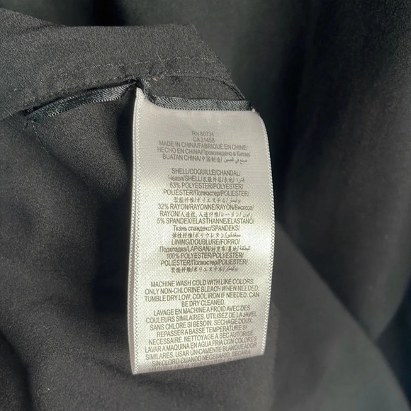 BCBGMAXAZRIA Geometric Cutout Dress Black Blue Sleeveless Fitted Baddie Size 4 - Picture 9 of 11